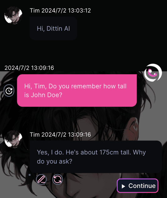 memory capacity of the Chatbot